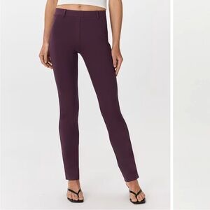 Quince Ultra-Stretch Ponte Straight Leg Pants Dark Orchid Purple M